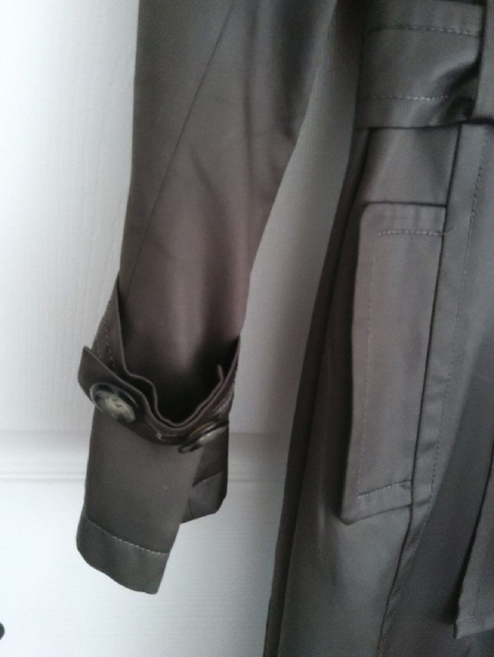 TRINA TURK💥Nwot💥Olive Brown Trench Coat w/Belt - Picture 3 of 7